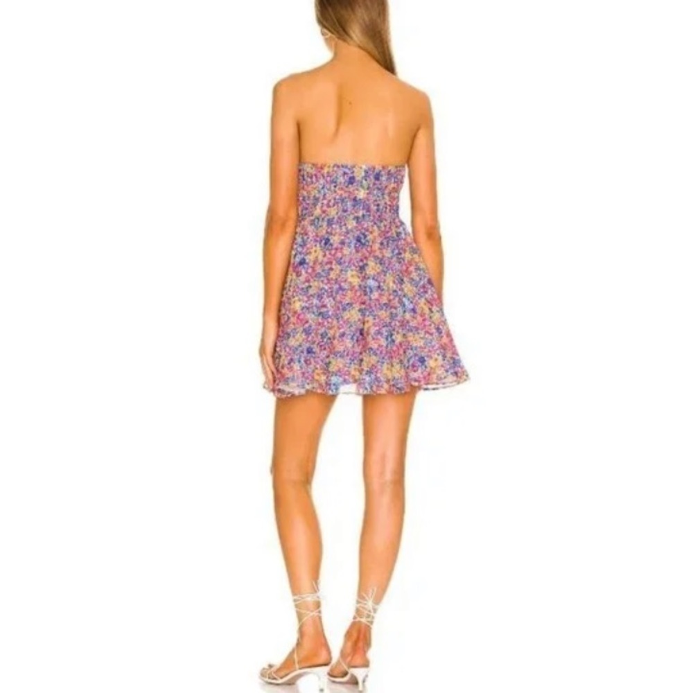 For Love and Lemons Sasha Bright Confetti Floral Strapless Mini Dress - Picture 5 of 12
